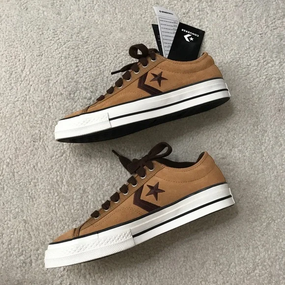 Converse Mens Brown Suede Sneakers Star Player 76 Ox Size 8 - Picture 12 of 12